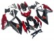 Rouge Noir Brillant Carénages Moto Suzuki GSXR 600 / GSXR 750 2008-2010