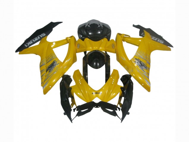 Jaune Noir Brillant Carénage Moto Suzuki GSXR 600 / GSXR 750 2008-2010