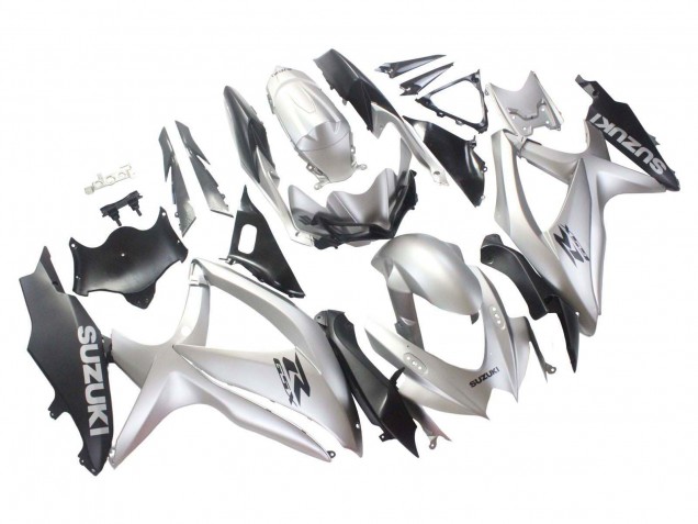Argent Noir Mat Carénage Moto Suzuki GSXR 600 / GSXR 750 2008-2010
