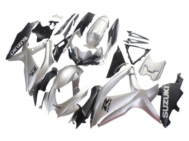 Argent Noir Mat Carénage Moto Suzuki GSXR 600 / GSXR 750 2008-2010