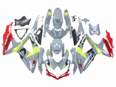 Gris Jaune Rouge Carénage Moto Suzuki GSXR 600 / GSXR 750 2008-2010 Pas Chère
