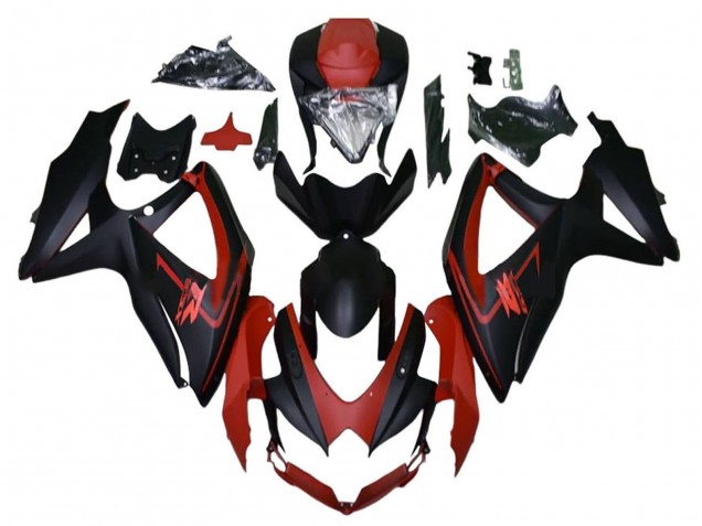 Rouge Marron Noir Mat Carénage Moto Suzuki GSXR 600 / GSXR 750 2008-2010