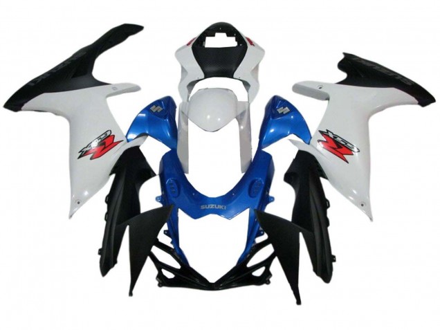 Blanc Bleu Noir Carénage Moto Suzuki GSXR 600 / GSXR 750 2011-2024