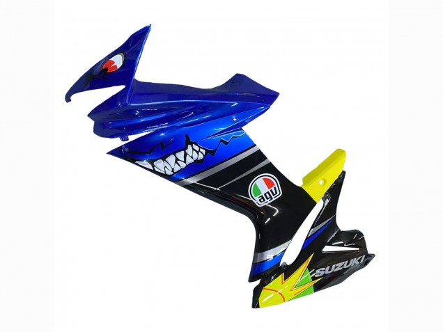 Bleu Jaune Carénage Moto Suzuki GSXR 600 / GSXR 750 2011-2024