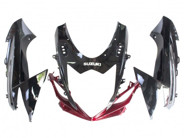 Rouge Noir Brillant Kits Carénages Moto ABS Suzuki GSXR 600 / GSXR 750 2011-2024