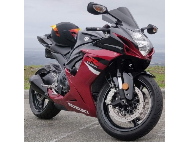 Rouge Noir Brillant Kits Carénages Moto ABS Suzuki GSXR 600 / GSXR 750 2011-2024