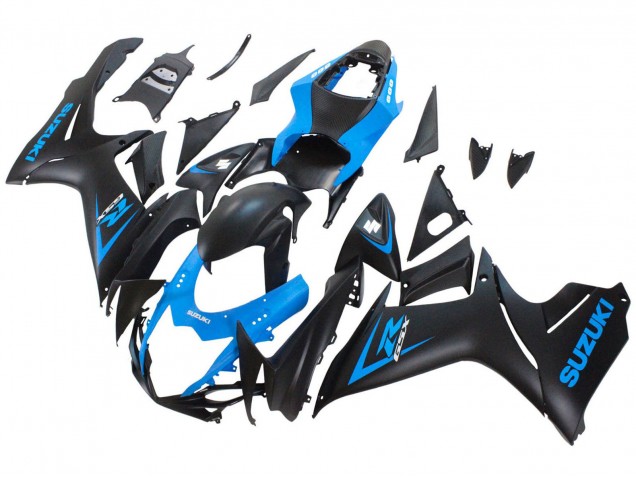 Bleu Noir Mat Carénages Moto Suzuki GSXR 600 / GSXR 750 2011-2024