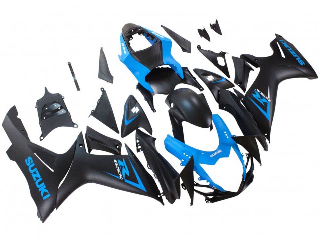 Bleu Noir Mat Carénages Moto Suzuki GSXR 600 / GSXR 750 2011-2024