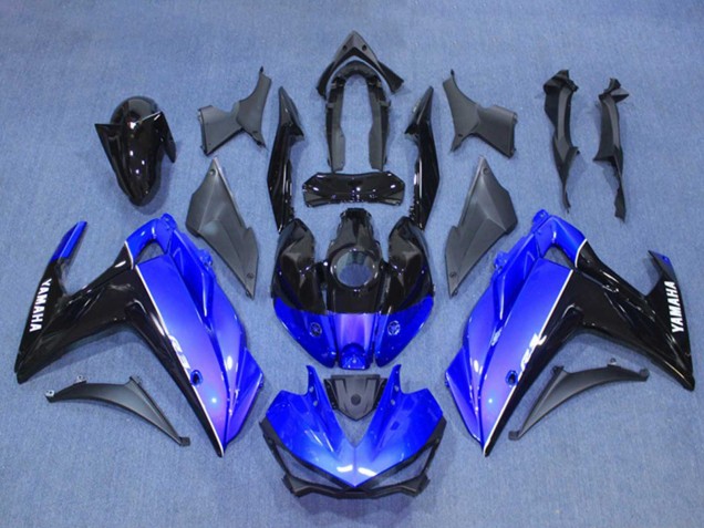 Bleu Noir Brillant Kits Carénages Moto Yamaha YZF R3/R25 2015-2018