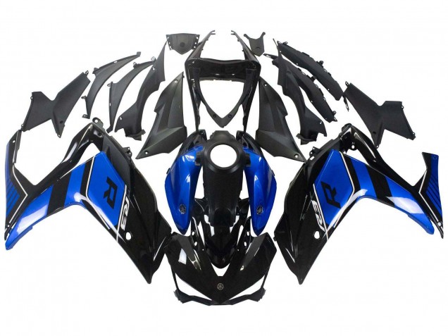 Bleu Noir Brillant Carénages Moto Yamaha YZF R3/R25 2015-2018
