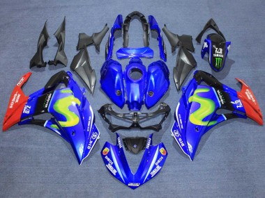 Bleu Noir Brillant Rouge ENEOS Monstre Carénage Moto Yamaha YZF R3/R25 2015-2018 Pas Chère
