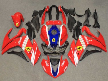 Rouge Blanc Bleu Carénage Moto Yamaha YZF R3/R25 2015-2018 Pas Chère