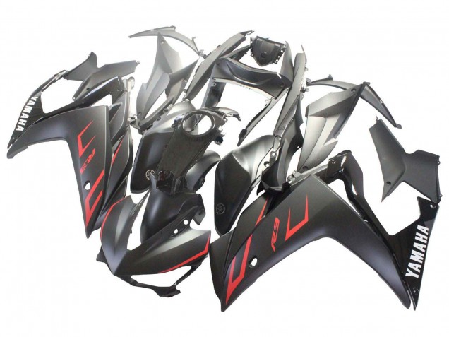 Noir Brillant Noir Mat Rouge Carénage Moto Yamaha YZF R3/R25 2015-2018