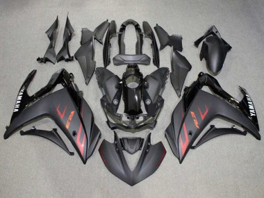 Noir Brillant Noir Mat Rouge Carénage Moto Yamaha YZF R3/R25 2015-2018 Pas Chère
