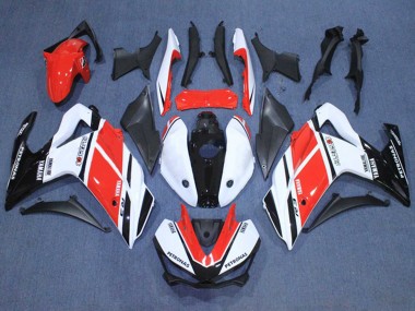 Blanc Rouge Noir Petronas Yamalube Carénage Moto Yamaha YZF R3/R25 2015-2018 Pas Chère