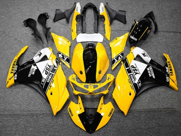 Jaune Blanc Noir Carénage Moto Yamaha YZF R3/R25 2015-2018