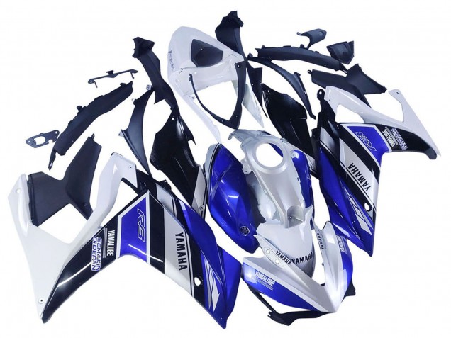 Blanc Bleu Noir Yamalube Carénage Moto Yamaha YZF R3/R25 2015-2018