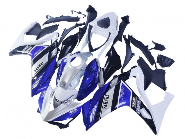 Blanc Bleu Noir Yamalube Carénage Moto Yamaha YZF R3/R25 2015-2018