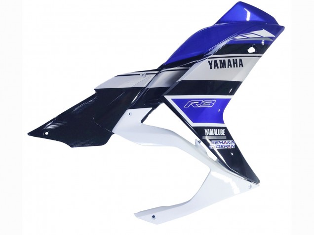 Blanc Bleu Noir Yamalube Carénage Moto Yamaha YZF R3/R25 2015-2018