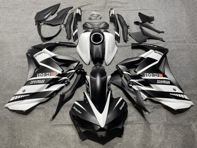 Blanc Noir Yamalube ENEOS Carénage Moto Yamaha YZF R3/R25 2015-2018