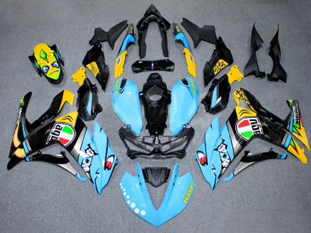 Bleu Clair Jaune Argent Noir Carénage Moto Yamaha YZF R3/R25 2015-2018