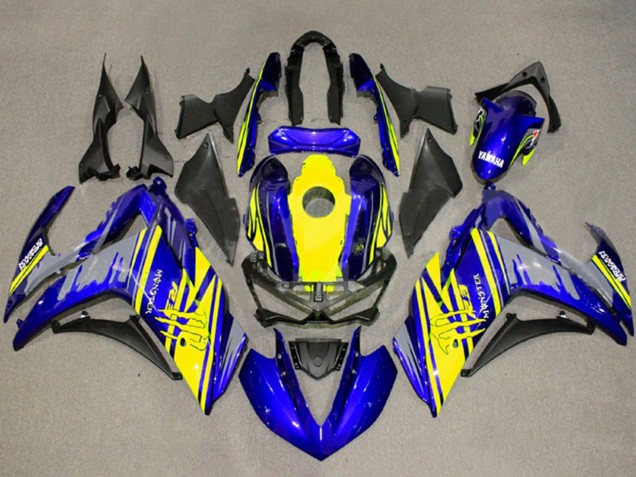 Jaune Bleu Noir Monstre Carénages Moto Yamaha YZF R3/R25 2015-2018