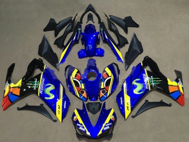 Bleu Jaune Rouge Noir Vert Monstre Carénage Moto Yamaha YZF R3/R25 2015-2018 Pas Chère