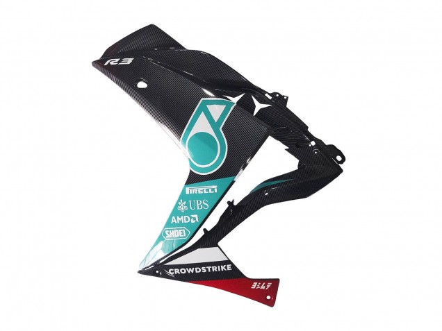 Blanc Vert Noir Brillant Carénage Moto Yamaha YZF R3/R25 2015-2018