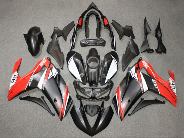 Blanc Rouge Noir Mat 46 Carénage Moto Yamaha YZF R3/R25 2015-2018