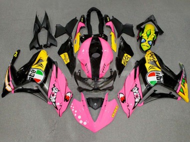 Rose Jaune Noir Requin 46 Carénage Moto Yamaha YZF R3/R25 2015-2018 Pas Chère