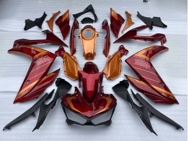 Rouge Orange Carénage Moto Yamaha YZF R3/R25 2015-2018 Pas Chère