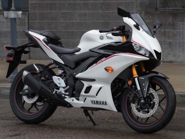 Blanc Rouge Carénage Moto Yamaha YZF R3/R25 2015-2018 Pas Chère