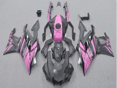 Rose Noir Brillant Carénage Moto Yamaha YZF R3/R25 2015-2018 Pas Chère