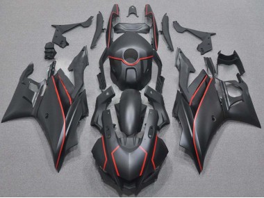 Noir Mat Rouge Carénage Moto Yamaha YZF R3/R25 2019-2021 Pas Chère