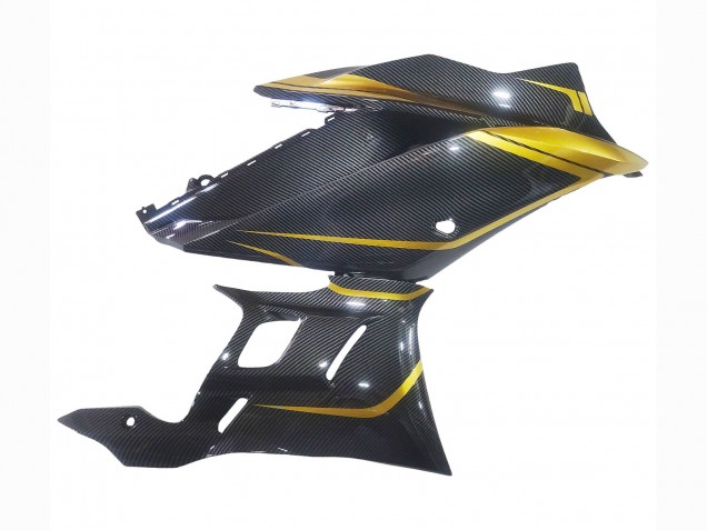 Or Noir Fibre de Carbone Carénage Moto Yamaha YZF R3/R25 2019-2021