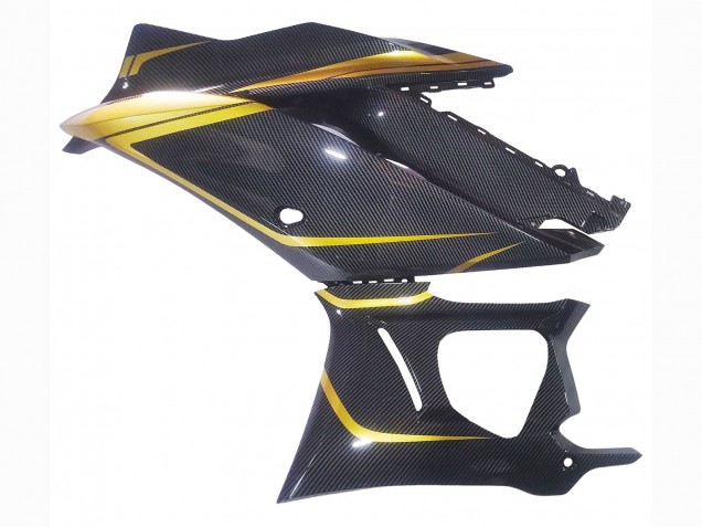 Or Noir Fibre de Carbone Carénage Moto Yamaha YZF R3/R25 2019-2021