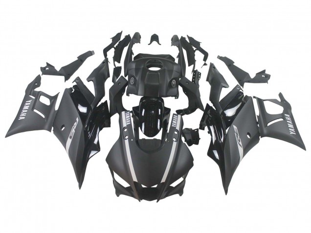Noir Mat Argent Carénage Moto Yamaha YZF R3/R25 2019-2021