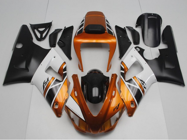 Orange Or Gris Blanc Noir Carénage Moto Yamaha YZF R1 1998-1999