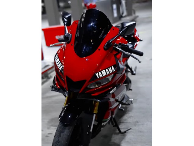 Rouge Foncé Blanc Argent Noir Valsir Carénage Moto Yamaha YZF R3/R25 2019-2021