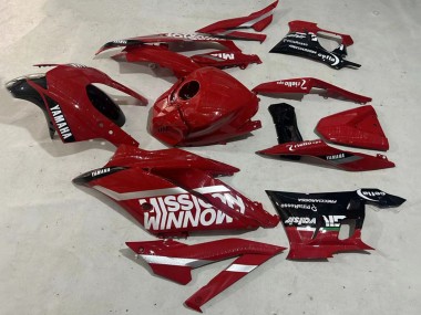 Rouge Foncé Blanc Argent Noir Valsir Carénage Moto Yamaha YZF R3/R25 2019-2021 Pas Chère