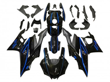 Noir Brillant Bleu Noir Mat Carénage Moto Yamaha YZF R3/R25 2019-2021 Pas Chère