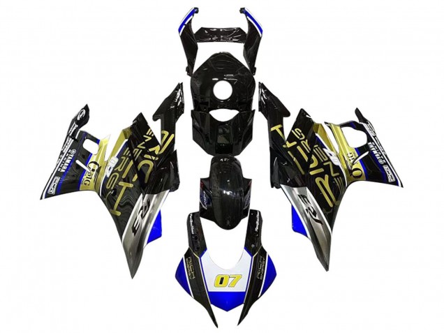 Blanc Bleu Noir Or Trick Star 07 Carénage Moto Yamaha YZF R3/R25 2019-2021
