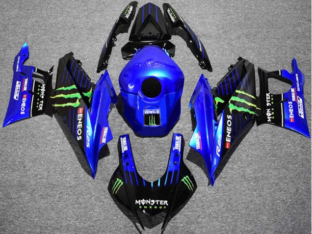 Bleu Noir Vert ENEOS Yamalube Monstre Carénage Moto Yamaha YZF R3/R25 2019-2021