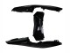 Noir Brillant Blanc Carénage Moto Yamaha YZF R3/R25 2019-2021