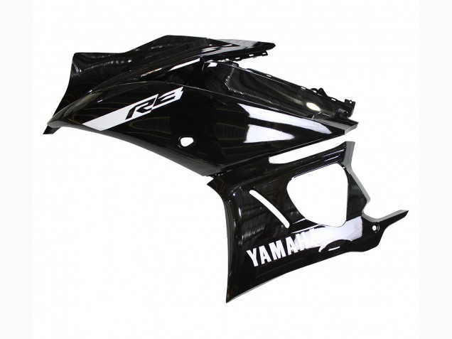 Noir Brillant Blanc Carénage Moto Yamaha YZF R3/R25 2019-2021
