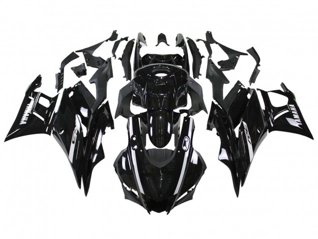 Noir Brillant Blanc Carénage Moto Yamaha YZF R3/R25 2019-2021