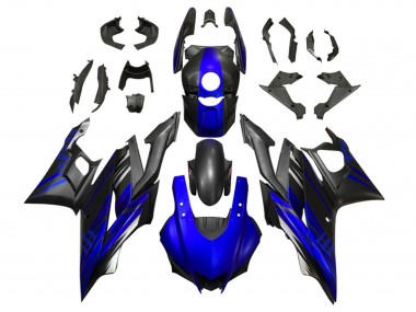 Bleu Noir Mat Carénages Moto Yamaha YZF R3/R25 2019-2021 Pas Chère