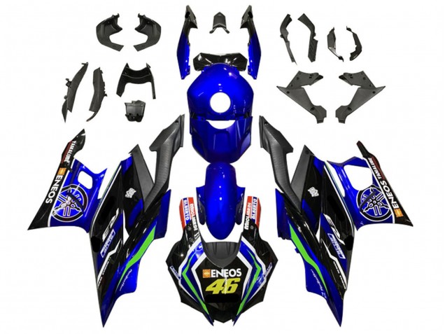 Bleu Blanc Vert Noir ENEOS 46 Carénage Moto Yamaha YZF R3/R25 2019-2021