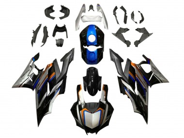 Argent Orange Bleu Noir Carénage Moto Yamaha YZF R3/R25 2019-2021 Pas Chère