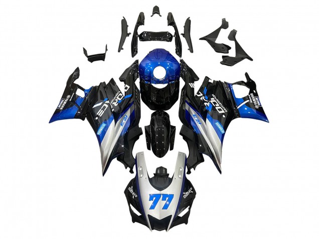 Argent Bleu Noir 77 Carénage Moto Yamaha YZF R3/R25 2019-2021